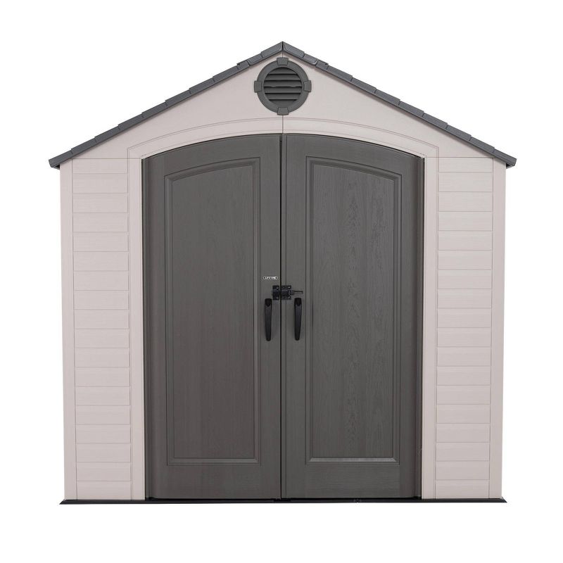 Lifetime 8&#39; x 5&#39; Outdoor Storage Shed Desert Sand, 1 of 10