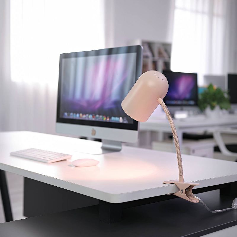 15&#34; Carter Clip-Arm Desk Lamp with Adjustable Gooseneck Matte Pink - Globe Electric, 5 of 11