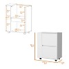 NicBex Mobile Kitchen Island Cart Morden Kitchen Carts on Wheels with Storage, 2 Cabinet Door and 2 Open Shelves for Kitchen - 2 of 4