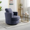GDFStudio Bertha Swivel Boucle Upholstered 32" Wood and Steel Chair - 3 of 4