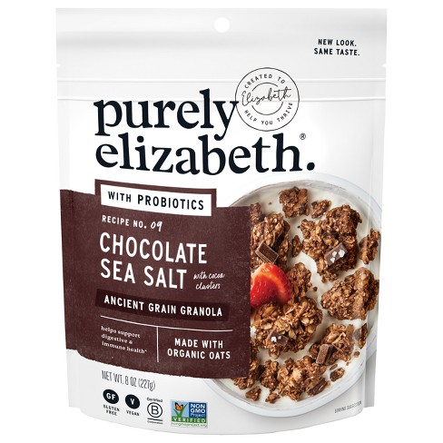 Purely Elizabeth Chocolate Sea Salt Probiotic Granola - 8oz : Target