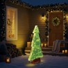 Angel Sar 4FT Lighted Christmas Tree, Pre-lit Outdoor Indoor Decor with 110 Warm White LEDs, Snowflake and Iridescent Design, Holiday Displays - 4 of 4