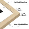 Americanflat 16x20 Picture Frame with Polished Plexiglass - Set of 2 - Use as 11x14 Frame with Mat or 16x20 Frame Without Mat - Natural Oak - 3 of 4