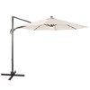 Sonkuki 10ft Ourdoor LED Solar Lights Cantilever Patio Umbrella, Offset umbrella W/Aluminum Frame and Pole - 2 of 4