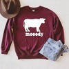Simply Sage Market Women's Graphic Sweatshirt Moody Cow - 3 of 3