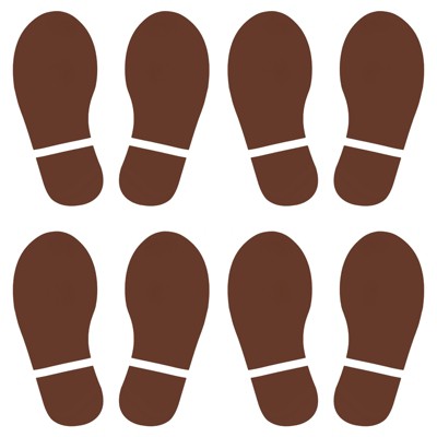 Unique Bargains Home Classroom Floor Stairs Decal PVC Footprint Sticker 4 Pairs