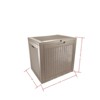 Naysaye Deck Boxes, 30 Gal Outdoor Storage Deck Box, Small Patio Storage Bin for Garden Tools, Brown, 22.09"*17.09"*20.87" - 3 of 4