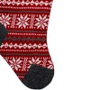 Northlight 23" Red, Gray and White Knit Christmas Stocking with High Pile Fleece Cuff - 4 of 4