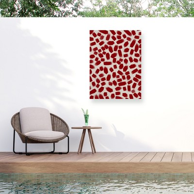 Trademark Fine Art - Treechild Red Brush Strokes Matted Framed Art