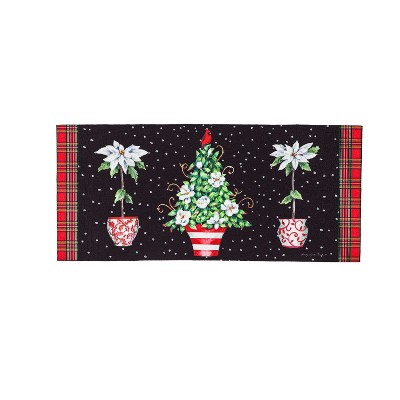 Evergreen Red Chinoiserie Topiaries Sassafras Switch Mat
