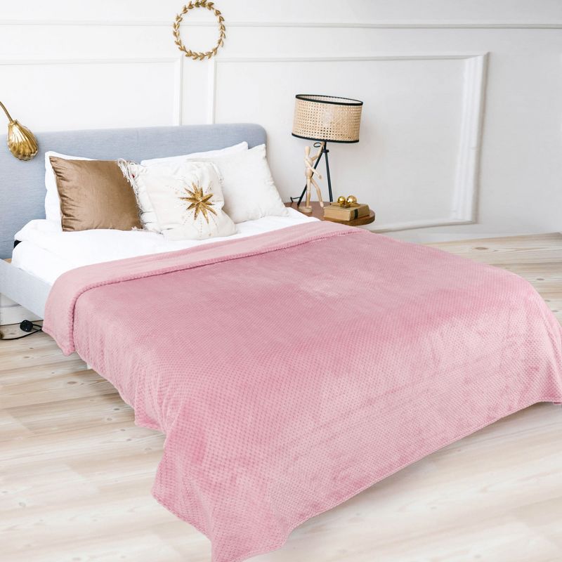 PiccoCasa Flannel Fleece Bed Blankets Fuzzy Plush Lightweight Bed Blankets, 3 of 7