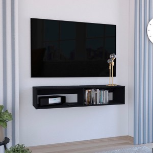 47.6" Manufactured Wood Floating TV Stand with Space-Saver Design, Functional Shelves, and Cable Management for Living Room - 1 of 4