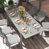 Outsunny Expandable Patio Table, Rectangle Patio Table, Aluminum Outdoor Dining Table for 6-8, Charcoal Gray - 2 of 4
