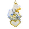 Huras Family 5.0 Inch Boy Rocking Horse On Heart Baby's First Christmas Tree Ornaments - 2 of 3