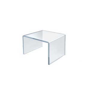 Azar Displays Clear Acrylic Riser Pedestal Display 2.5"W x 2.5"D x 2.5"H, 4-Pack - 1 of 4