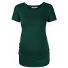 Maternity Flattering Ruched Tunic Tops with Side Buttons - 4 of 4
