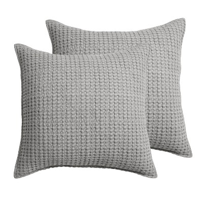 Grey euro outlet pillow covers