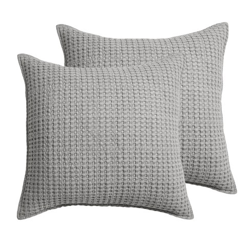 Dark Grey Waffle Pillow Sham