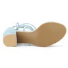 Allegra K Women's Solid Open Toe Lace Up Padded Insole Mid Chunky Heeled Sandals - 4 of 4