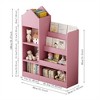 YONWAY Wood Kids Wooden Bookshelf, Kid's Bin Storage Unit with 6 Compartments 2 Baskets Bins Toys Box Organizer for Books, Toys Shelf - 3 of 4