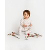 MiniMe Baby and Toddler Girls Mini-Ribbed 100% Cotton Floral Footie with Foldover Hand Covers - 3 of 4