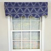 RLF Home 100% Cotton Zircon Regal With Poly/Cotton Ivory lining Rod Pocket Valance 50" x 16" Navy - 2 of 4