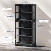 Tall 5-Tier Display Cabinet with Glass Doors & RGB LED Lights, Curio Cabinet with Adjustable Lighting for Collectibles Showcase - 3 of 4