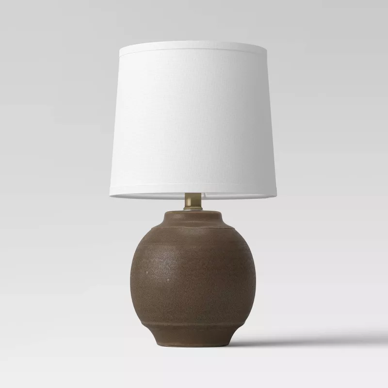 Antique Textural Ceramic Accent Lamp, Threshold Led Table Lamps