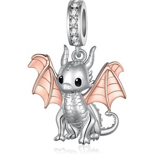 Sterling Silver Cute Animal Charms for Jewelry Making, Highland Cow Dragon Raccoon Whale and More for Bracelets - 1 of 4