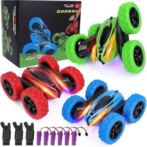 2-Pack 360¡ã RC Stunt Cars with Gravity Control - 4WD Off-Road, Double-Sided Driving, 2 Remotes & 2 Handles, for Kids & Adults - 1 of 4