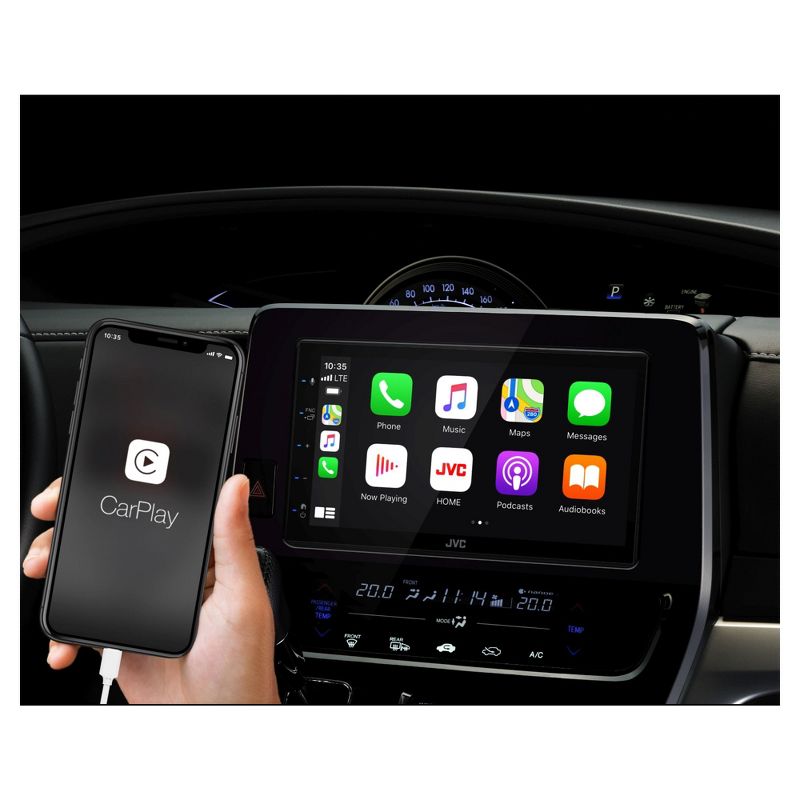 JVC KW-M56BT Digital Media Receiver 6.8" Touch Panel Compatible With Apple CarPlay & Android Auto with License Plate Back Up Camera, 5 of 8