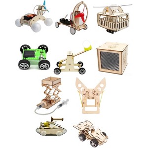 MAKERLAB: 10-in-1 Engineering Set - Build Vehicles & Machines, STEM 8+ - 1 of 4