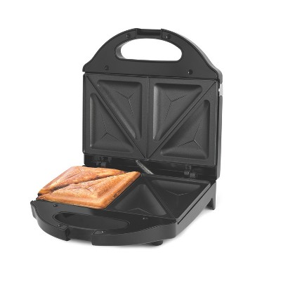 Lumme Black Sandwich Maker - Easy Clean Nonstick Plates