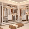 Aheaplus 74'' Clothing Rack with Wood Drawers, Heavy Duty Garment Rack with Shelves, Large Corner L-Shaped Closet Organizer with Hanging Rods - 3 of 4
