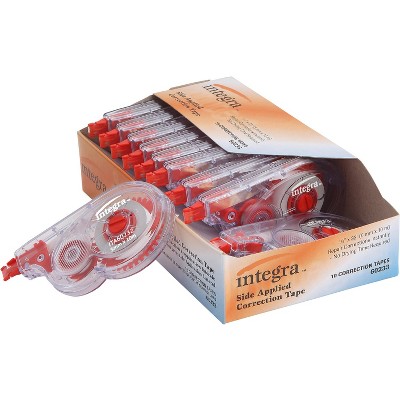 Integra Correction Tape Side Apply 1/5"x394" 10/PK Smoke Dispenser 60233