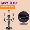 Joyfy 2 Pcs Halloween Decoration Skull Candelabra, LED Lights Flameless Candles Holder Table Decor for Haunted House Home Party Supply - 4 of 4