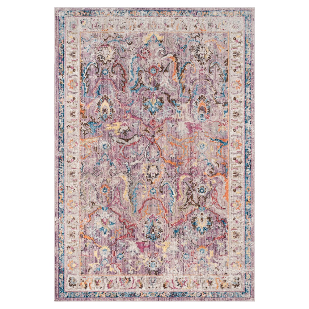 9'x12' Lavender/Light Gray Floral Loomed Area Rug - Safavieh