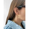 Adornia Tarnish Resistant 14k Gold Plated Flat Hoop Earrings - 2 of 3