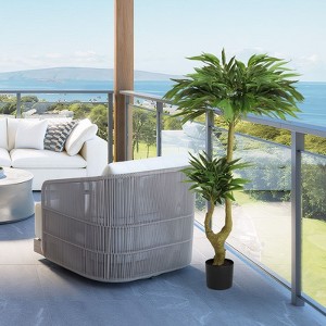 Sapphtopaz Artificial Tree Faux Plants，Indoor Artificial Tree with Wood Trunk, Room Decor for Home, Porch - 1 of 4