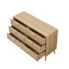 AENKYO 8-Drawer Dresser with Rattan Fronts - Natural Wood Double Dresser for Bedroom, Storage Cabinet Chest with Anti-Tip Safety - 2 of 4