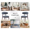 Set of 2 Modern Upholstered Wood Dining Chairs with Fabric Seat and Foot Pegs, Kitchen Side Chairs for Dining Room or Cafe - 4 of 4