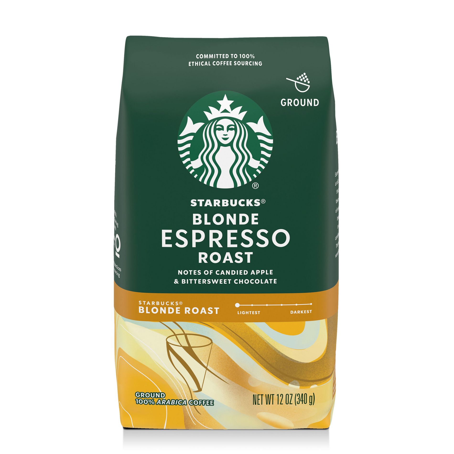 Starbucks Blonde Espresso Blend Light Roast Ground Coffee - 12oz