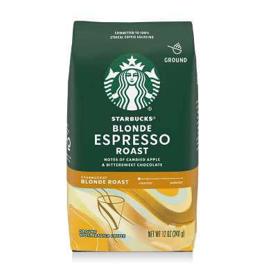 Starbucks Blonde Espresso Blend Light Roast Ground Coffee - 12oz