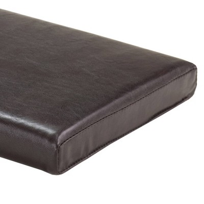 Espresso Faux Leather Cushioned Bench Seat - Winsome