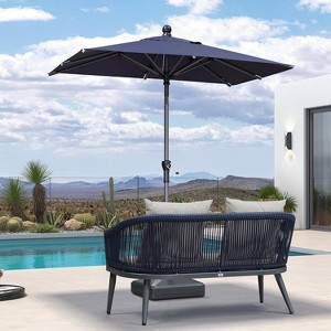 PURPLE LEAF Patio Umbrella Outdoor Table Umbrella Aluminum Frame Market Umbrella Sun Umbrella with 8 Sturdy Ribs - 1 of 1