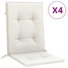 vidaXL Lowback Chair Cushions 4 pcs Melange Cream 39.4"x19.7"x1.6" Fabric - 2 of 4