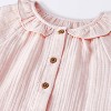 Baby Girls' Floral Lettuce Collar Gauze Top & Bottom Set - Cloud Island™ Pink - 3 of 4