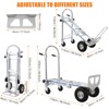 3-in-1 Aluminum Folding Hand Truck Dolly, Foldable Dolly Cart with 4 Wheels & Elastic Rope, 770lbs Load Convertible Hand Truck Cart Heavy Duty - 2 of 4
