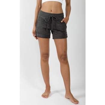 90 Degree By Reflex Soft And Comfy Activewear Lounge Shorts With Pockets  And Drawstring For Women - Heather Navy - 2x : Target