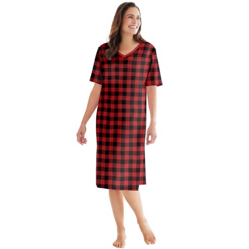 Dreams & Co. Women's Plus Size Short-sleeve Sleepshirt - 3x/4x